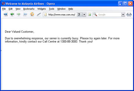 MAS Server Down